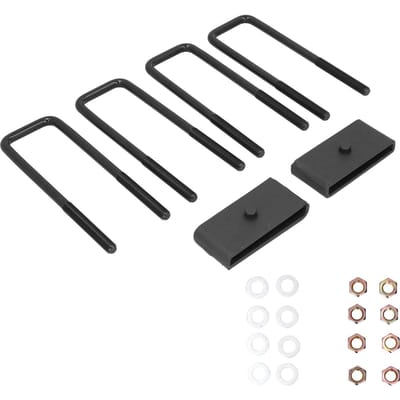 Kit de Mise à Niveau de Rehausse Arrière 1 po Entretoise en Acier au Carbone Adapté pour Chevy Silverado Sierra 1500 2WD 4WD 2007 2018 black