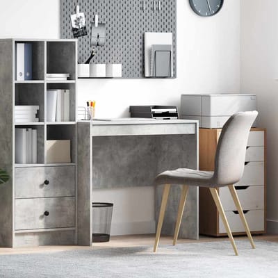 vidaXL - Bureau - Beton - Grijs - 80 - x - 50 - x - 76 - cm
