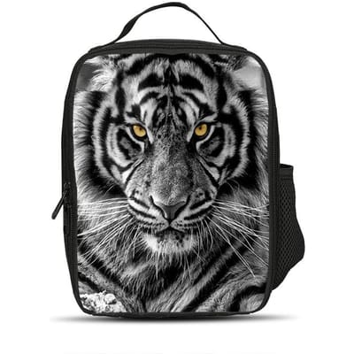 Hete verkoop tijger lunchtas, icepack, thermische isolatie, sterke duurzaamheid, dierenprint, schoolverjaardagscadeau voor jongens en meisjes