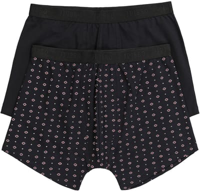 JP 1880 - Heren - Midpants FLEXNAMIC® loungewear OEKO-TEX set van 2 onderbroek - Zwart - Maat 3XL