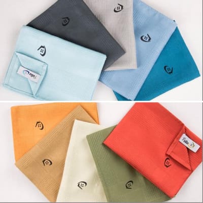 PELLA 10 schoonmaakdoeken - kleurenmix - 10 stuks - microvezel - streeploos - autodoek - originele wonderdoeken - raamdoeken