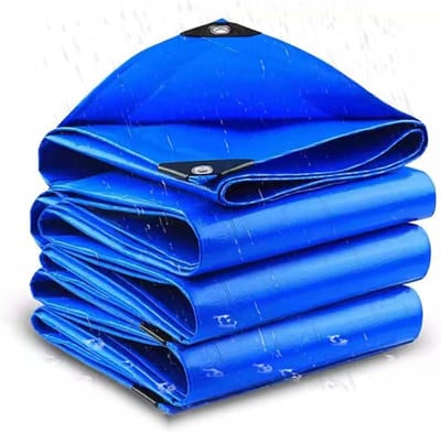 Waterdicht Zeil - Beschermhoes Buiten - Tuin Beschermen - Versterkte Randen - 3 x 8 m - Blauw Groen