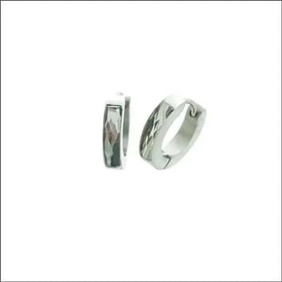 Aramat Jewels | Oorringen | Stalen Huggie Oorringen 14mm RVS Unisex | Transparante-steen-14x3mm | |7mm | Staal | Kinderen, Volwassenen | Verkleurd niet