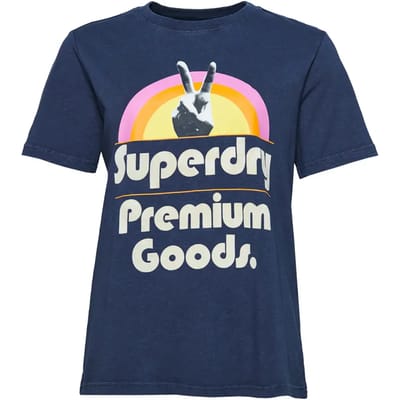 Superdry - 70s Retro Font T-shirt met grafische print - Dames - T-shirts