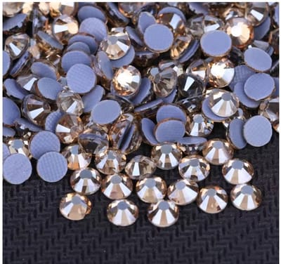 BamBella® - SS10 - Licht bruin - Hotfix strass Steentjes - 1440 stuks - strass stenen glitters nail art kleding versieren