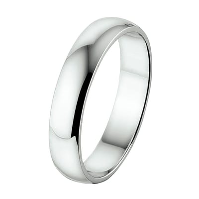 14K Witgouden Ring A414 - 4 Mm Zonder Steen 4104186