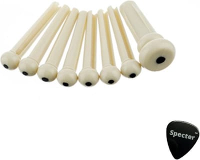Fender Genuine Replacement Part brugpen voor akoestische gitaar - Brugpin Set - Met Specter Plectrum