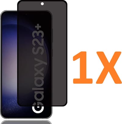 Screenprotector Glas - Privacy Tempered Glass Screen Protector Anti-Spy Glasplaatje Geschikt voor: Samsung Galaxy S23 Plus - 1x