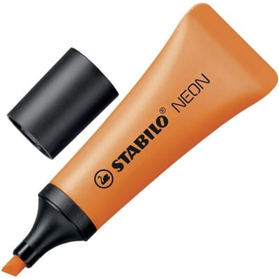 STABILO NEON - Markeerstift - Unieke Tube Vorm - Oranje - per stuk