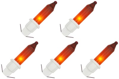 OE Lightning Reserve Kerstlampjes - 5 stuks - Witte Insteek Fitting - 2.5V/0.425W - Rood Licht
