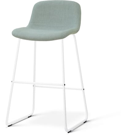 Nolon Nino-Mats barkruk saliegroen - wit onderstel - 75 cm