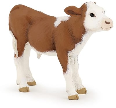 Speelfiguur - Boerderijdier - Kalf - Simmenthaler