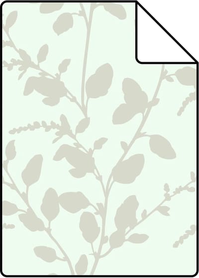Proefstaal Origin Wallcoverings behang bladeren zeegroen - 26,5 x 21 cm - 345932-S