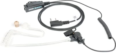 DerComms® Heavy duty portofoon oortje voor Kenwood TK3201, TK3501, TK3401, TK3701, NX1200, NX1300