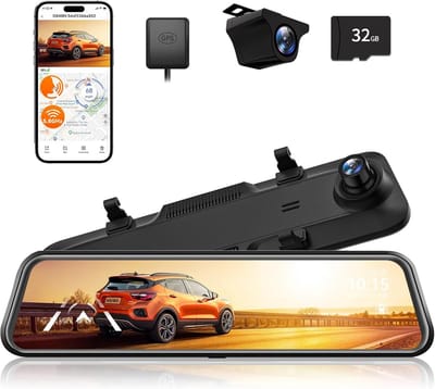 12 inch Dashcam Spiegel met 2.5K Resolutie, ADAS, BSD en WiFi