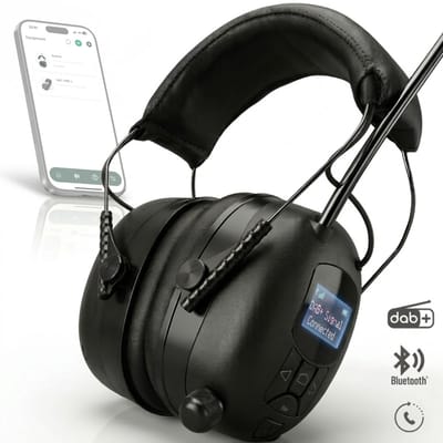 Soul Taine EAR-20-D - Gehoorbescherming met Radio – Bluetooth & DAB+ Oorkappen – 31 dB – Bellen tijdens Werk – Continue Audio