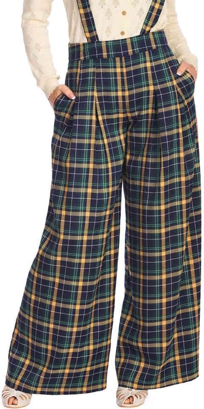 Banned - Sweet Joy Wijde broek - XS - Blauw