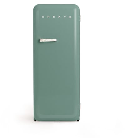CREATE - Koelkast in retrostijl - Sage - Handvat Marmer - FRIDGE RETRO 281L