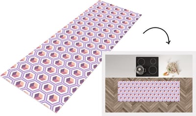 Keukenloper - Loper keuken - Cube - Kubus - Patronen - 150x50 cm - Keukenloper vinyl