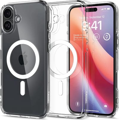 Spigen Geschikt voor Apple iPhone 16 Plus - Ultra Hybrid Geschikt voor Mag - Back Cover Hoesje - Wit