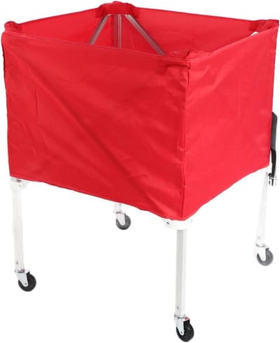 Dailygoods- Ballenkar Opvouwbaar - Draagbare Ballenwagen - Grote Capaciteit - 4 Wielen - Gemakkelijke Toegang - Geschikt voor Voetbal/Volleybal - Sportwagen