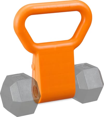 handvat dumbbell - 28 x 23 x 7 cm - voor krachttraining en fitness - oranje