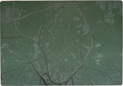 Place Maps Placemat Stadskaart Brugge - Kunstleer - Cacaobruin - 1 Stuk
