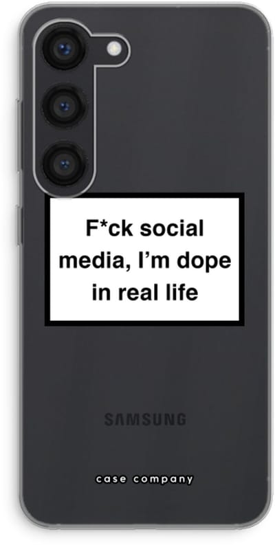 Hoesje geschikt voor Samsung Galaxy S23 hoesje - I'm dope - Soft Cover Telefoonhoesje - Bescherming aan alle Kanten en Schermrand