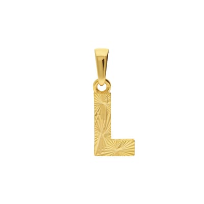 Lucardi Dames 14 karaat geelgouden letterhanger voor dames - Hanger - 14 Karaat Goud - Goud