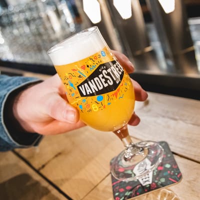 Vandestreek speciaalbier bierglas op voet doos 6x25cl bierglazen bier glas glazen