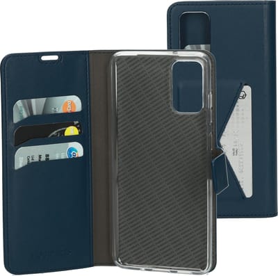 Mobiparts hoesje geschikt voor Samsung Galaxy S20 Plus - Wallet/Boekhoesje - Eco Leer - Magneet Sluiting - Opberg vakken - Blauw