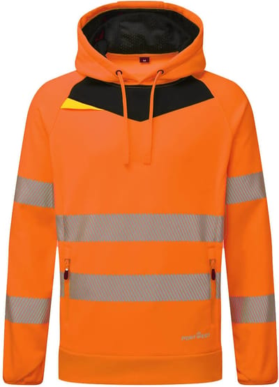 Portwest DX4 Hi-Vis Hoodie DX483 - Oranje/Zwart - 4XL