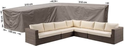Raffles Covers beschermhoes loungeset / hoekbank (L-vorm) - 310 x 310 H: 70 cm - RHS310 - Hoes voor hoekbank met gelijke zijden - Beide zijden zijn even lang