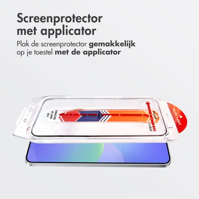 Accezz Screen Protector - Geschikt voor Samsung Galaxy A36 - Glas Screenprotector met Anti-dust Applicator