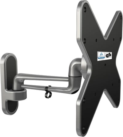 Draai- en kantelbare TV muurbeugel voor 15-42 inch (38-107 cm) schermen - VESA 100x100 200x200 - Zilver