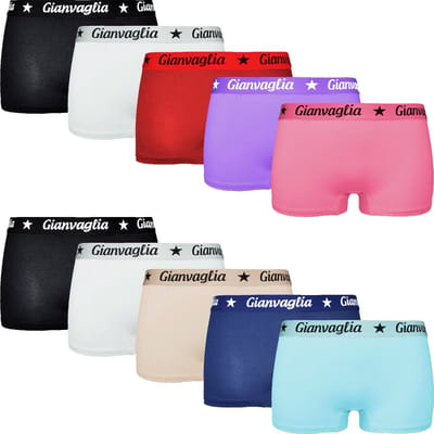 10-pack Dames Onderbroek Katoen - Boxershorts - Korte Pijp - Maat M - Multikleur