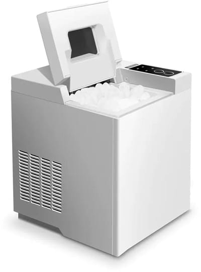 IJsblokjesmachine - IJsmachine Aanrecht - Drankjes Koelen - Volautomatisch - 15kg Per Dag - Zilver