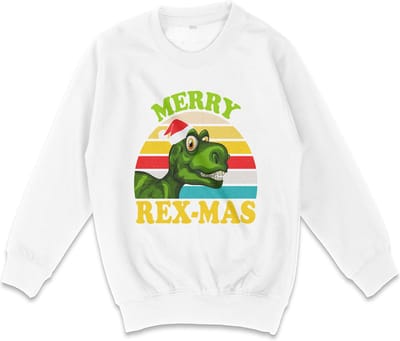 AWDis - Sweater Trui Meisjes Jongens Kerstmis - Wit  Maat 104 (XS)
