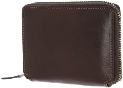 LEONHARD HEYDEN Leren Portemonnee Cambridge Zip Around Wallet Red Brown Donkerbruin