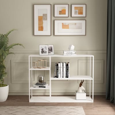 Staand rek Isojoki open kast 120x35x87,5 cm wit mat [en.casa]