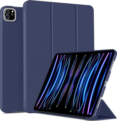 Casemania Hoes Geschikt voor Apple iPad Air 13 inch (2026, M4/2025, M3/2024, M2) - Blauw - Smart Cover