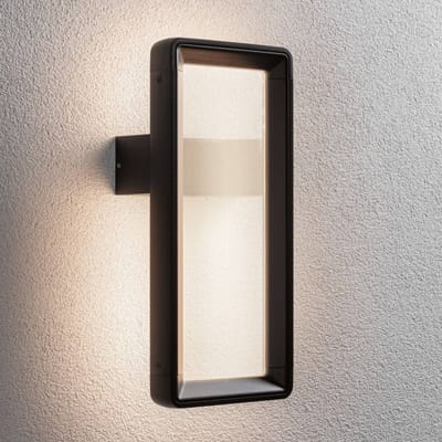 LED-wandarmatuur voor buiten Reana Schemergestuurde bewegingsmelder (HF) IP44 hoekig 176x403 mm 3000K 2x3W 2x130lm 230V Antraciet Metaal