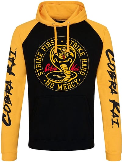 Cobra Kai- Base-ball-hoodie zwart-geel
