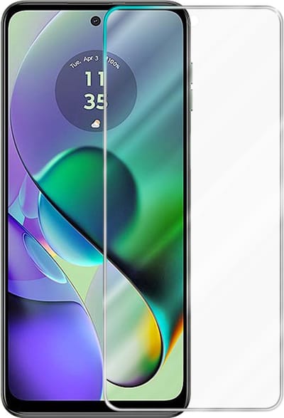 Cadorabo Screenprotector geschikt voor Motorola Moto G54 - Pantser film Beschermende film in KRISTALHELDER Geharde (Tempered) display beschermglas in 9H hardheid met 3D Touch