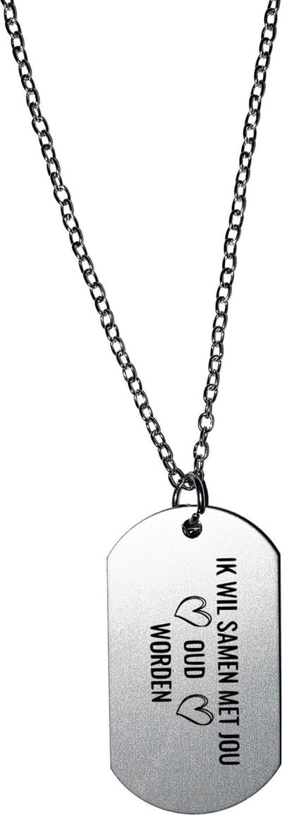 Akyol - ik wil samen met jou oud worden ketting - Vriend/vriendin - voor je geliefde - valentijnsdag - cadeautje - verjaardagscadeau - verjaardag - cadeau voor vriendin/vriend - cadeau - kado - geschenk - gift - vriendin/vriend artikelen