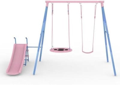 Speeltoren met schommel - Schommelset glijbaan - Buiten spelen - Nestschommel voor meerdere kinderen