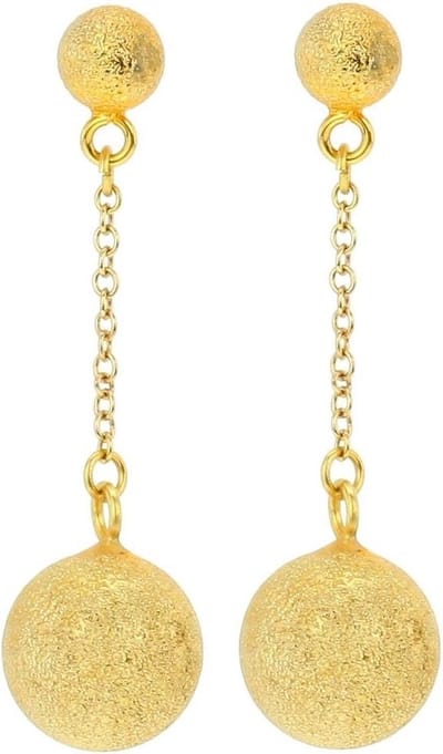 Behave - Goudkleurige oorhangers met bolaccent - Chique avondlook