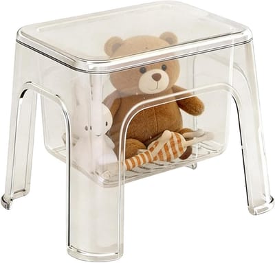 Douchekruk - Badkruk - Comfort in badkamer - Met opbergruimte - 24x24x24 cm - Transparant