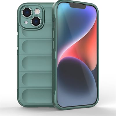 MobyDefend Hoesje - Geschikt voor iPhone 15 - TPU Gripcase - Groen