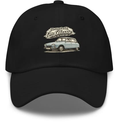 De2pktjes - Classic Collectie Dad Pet – Citroën Ami 8 Retro Illustratie